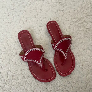 Bernardo Gabi Red Wedge Sandals